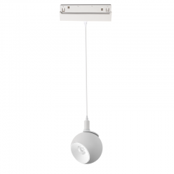 MATTE WHITE MAGNETIC PENDANT LUMINAIRE 48V DC 12W 4000K 1050LM 36° OSRAM RA90 Φ100 134MM IONAP1240W