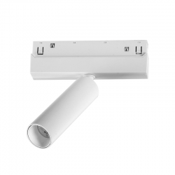 MATTE WHITE MAGNETIC MINI SPOT 48V DC 8W 3000K 800LM 24° OSRAM RA90 Φ30 110MM HUBEM830W