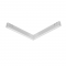 MATTE WHITE MAGNETIC LINEAR 90° CORNER 48V DC 20W 4000K 1750LM 110° OSRAM RA90 L322 307MM LUCCA902040W