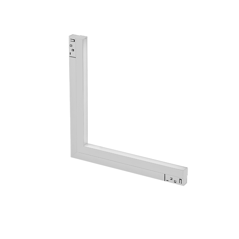MATTE WHITE MAGNETIC LINEAR 90° INNER CORNER 48V DC 20W 4000K 1750LM 110° OSRAM RA90 L330 330MM LUCCA90IN2040W