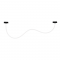MATTE BLACK MAGNETIC NEON LUMINAIRE 48V DC 40W 3000K 3000LM 360° RA90 Φ22 2000ΜΜ COSMO4030B