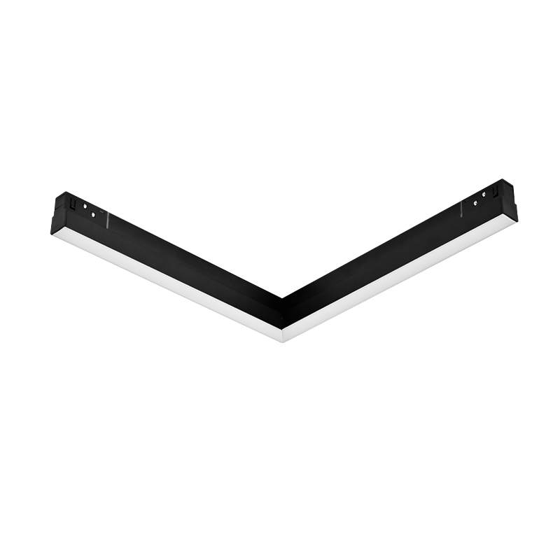 MATTE BLACK MAGNETIC LINEAR 90° CORNER 48V DC 20W 3000K 1600LM 110° OSRAM RA90 L322 307MM LUCCA902030B