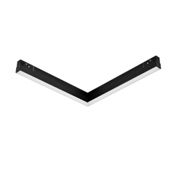 MATTE BLACK MAGNETIC LINEAR 90° CORNER 48V DC 20W 4000K 1750LM 110° OSRAM RA90 L322 307MM LUCCA902040B