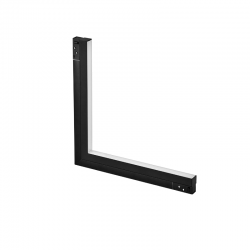 MATTE BLACK MAGNETIC LINEAR 90° INNER CORNER 48V DC 20W 4000K 1750LM 110° OSRAM RA90 L330 330MM LUCCA90IN2040B