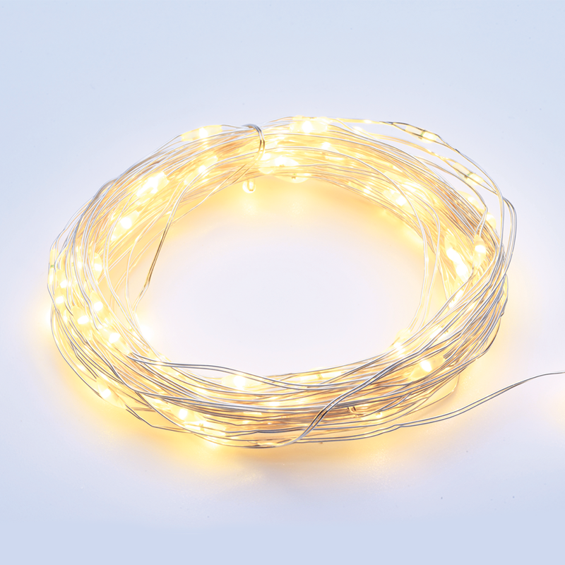 PHASHING OUT 400 LED STRING LIGHTS WARM WHITE SILVER COPPER WIRE ADAPTOR(6VDC)   8 FUNCTIONS IP44 20x2m+3m 6W X01400112