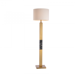 PHASING OUT FLOOR LUMINAIRE 1XE27 METALLIC BRASS WHITE SHADE, COLORgrey marble-antique brass Φ43ΧΗ153CM LUXOR ML306411FB PHASING OUT FLOOR LUMINAIRE 1XE27 METALLIC BRASS WHITE SHADE, COLORgrey marble-antique brass Φ43ΧΗ153CM LUXOR ML306411FB