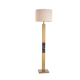 PHASING OUT FLOOR LUMINAIRE 1XE27 METALLIC BRASS   WHITE SHADE, COLORgrey marble-antique brass Φ43ΧΗ153CM LUXOR ML306411FB