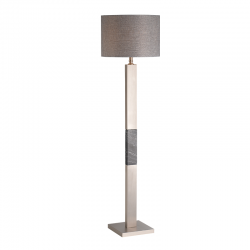 PHASING OUT FLOOR LUMINAIRE 1XE27 METALLIC NIKEL GRAY SHADE, COLORgrey marble-brushed steel Φ43ΧΗ153CM LUXOR ML306411FS PHASING OUT FLOOR LUMINAIRE 1XE27 METALLIC NIKEL GRAY SHADE, COLORgrey marble-brushed steel Φ43ΧΗ153CM LUXOR ML306411FS