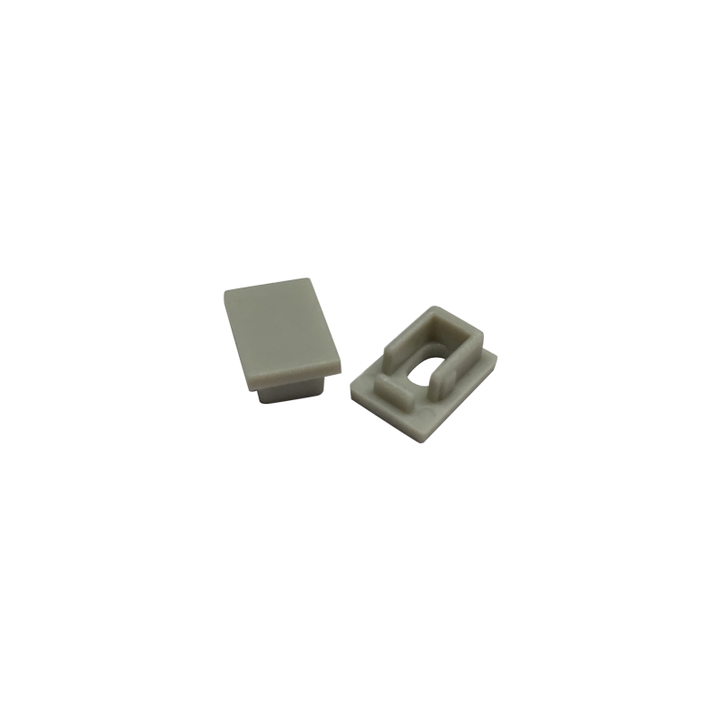 SET OF GREY PLASTIC END CAPS FOR P129, 1PC WITH HOLE 1PC WITHOUT HOLE EP129 SET OF GREY PLASTIC END CAPS FOR P129, 1PC WITH HOLE 1PC WITHOUT HOLE EP129