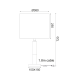 PHASING OUT TABLE LUMINAIRE 1XE27 METALLIC BRASS WHITE SHADE, COLOR grey marble-antique brass Φ38ΧΗ72CM LUXOR ML306411TB