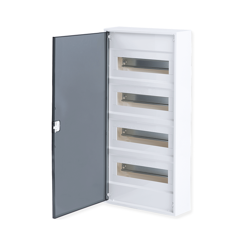 SURFACE MOUNTING ENCLOSURE 48 MODULES TRANSPARENT DOOR 4 ROWS IP40 282N48ALFA