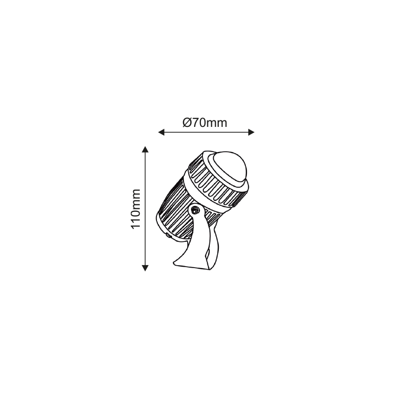 ^LED LUMINAIRE 10W 500LM 3000K 8° 230V AC IP66 Ra>80 30.000HRS BFOCUS1030