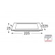 LED Panel Reces.Square 20W 3.000K 1510Lm 230V 225mm Ra80 DELFI2030S