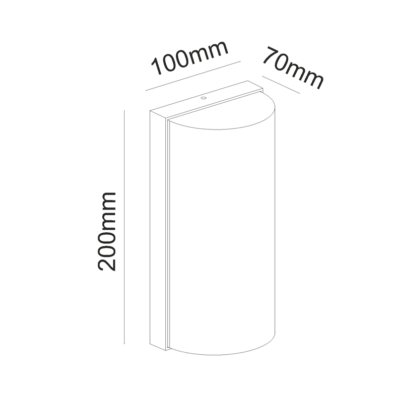 ^LED SMD WALL LUMINAIRE 10W 560LM 138° 230V AC 3.000K DARK GREY CRI80 IP65 30.000HRS LG1322G