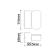^LED SMD WALL LUMINAIRE 7W 320LM 100° 230V AC 3.000K DARK GREY CRI80 IP54 30.000HRS LG1681G