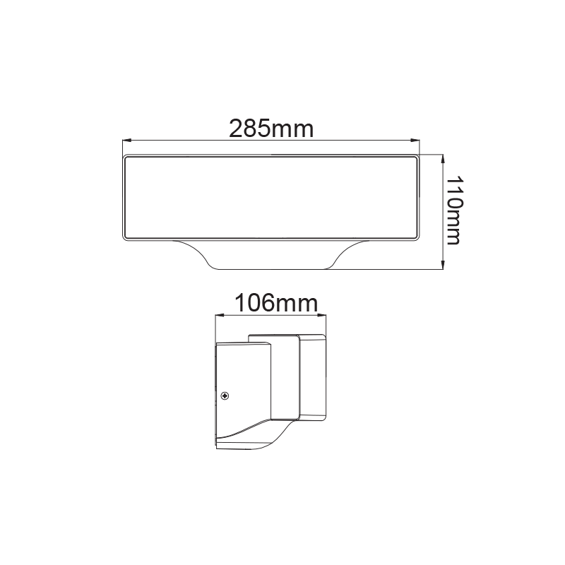 ^LED SMD WALL LUMINAIRE 13W 710LM 110° 230V AC 3.000K DARK GREY CRI80 IP65 30.000HRS LG7105G