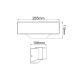 ^LED SMD WALL LUMINAIRE 13W 710LM 110° 230V AC 3.000K DARK GREY CRI80 IP65 30.000HRS LG7105G