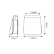 ^LED SMD WALL LUMINAIRE 8W 220LM 120° 230V AC 3.000K DARK GREY CRI80 IP54 30.000HRS LG2331G
