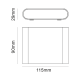 ^LED SMD WALL LUMINAIRE 7W 310LM 60° 230V AC 3.000K DARK GREY CRI80 IP54 30.000HRS LG2631G