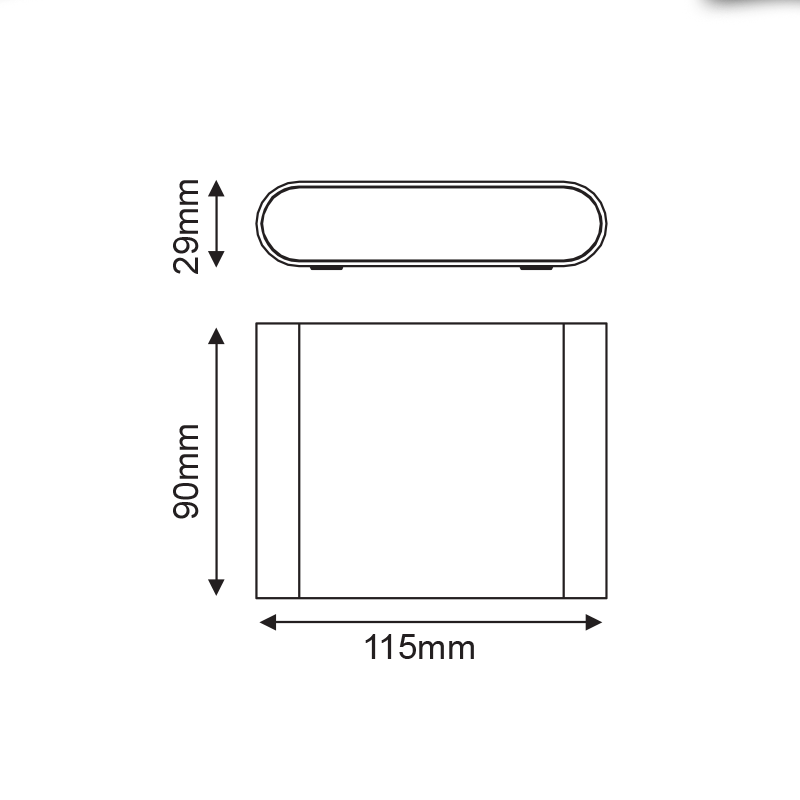 ^LED SMD WALL LUMINAIRE 7W 310LM 60° 230V AC 3.000K MATT WHITE CRI80 IP54 30.000HRS LG2631W