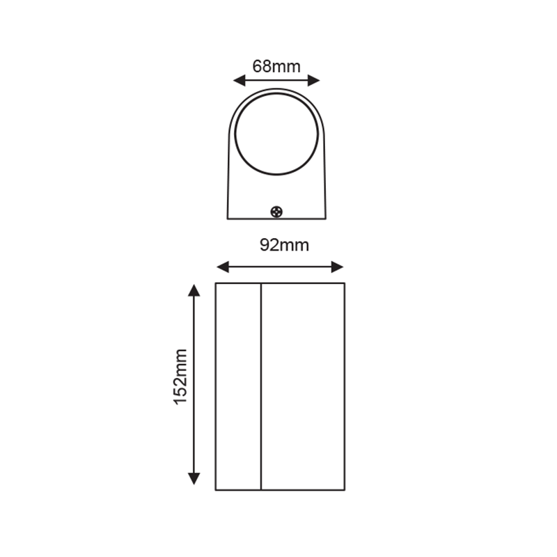^LED HP WALL LUMINAIRE 9W 430LM 40° 230V AC 3.000K DARK GREY CRI80 IP65 30.000HRS LG2202G