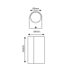 ^LED HP WALL LUMINAIRE 9W 430LM 40° 230V AC 3.000K DARK GREY CRI80 IP65 30.000HRS LG2202G