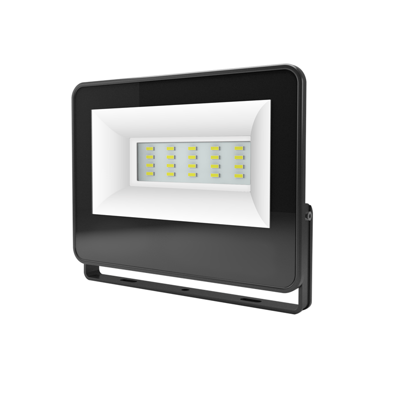BLACK LED SMD FLOOD LUMINAIRE IP66 20W 6000K 2200Lm 230V AC RA80 V2060