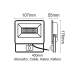 BLACK SENSOR LED SMD FLOOD LUMINAIRE IP66 20W 4000K 2070Lm 230V AC RA80 V2040S BLACK SENSOR LED SMD FLOOD LUMINAIRE IP66 20W 4000K 2070Lm 230V AC RA80 V2040S