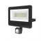 BLACK SENSOR LED SMD FLOOD LUMINAIRE IP66 30W 4000K 3100Lm 230V AC RA80 V3040S