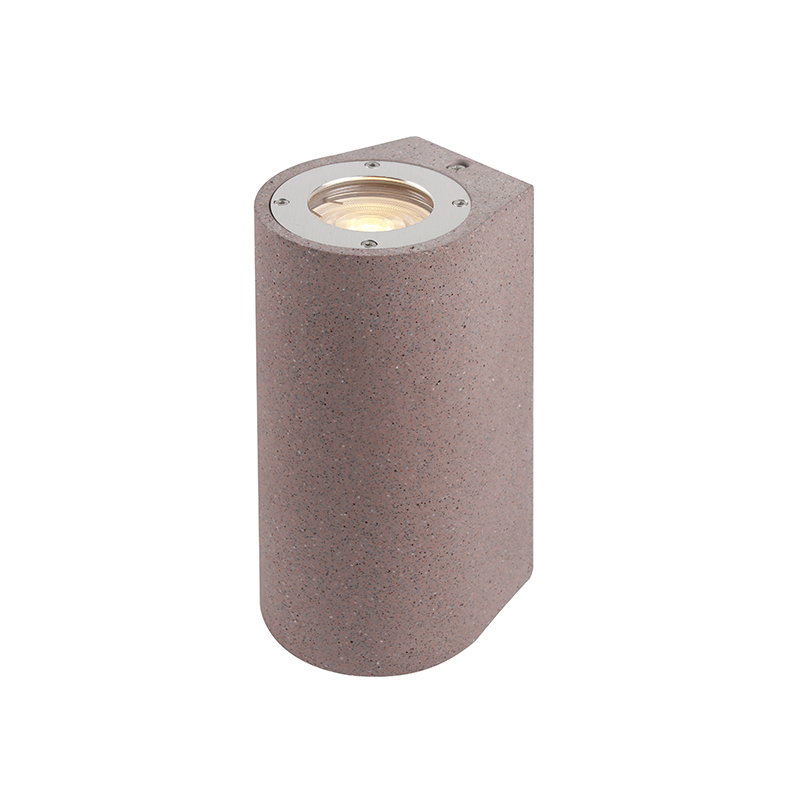 ^WALL UP-DOWN ROUND SPOT LUMINAIRE IP65 2XGU10 RED CEMENT MK0522RR