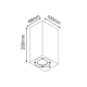 ^WALL UP-DOWN SQUARE SPOT LUMINAIRE IP65 2XGU10 WHITE CEMENT MK0532SW