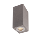 ^WALL UP-DOWN SQUARE SPOT LUMINAIRE IP65 2XGU10 BLACK CEMENT MK0532SB