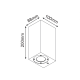 ^WALL UP-DOWN SQUARE SPOT LUMINAIRE IP65 2XGU10 BLACK CEMENT MK0532SB