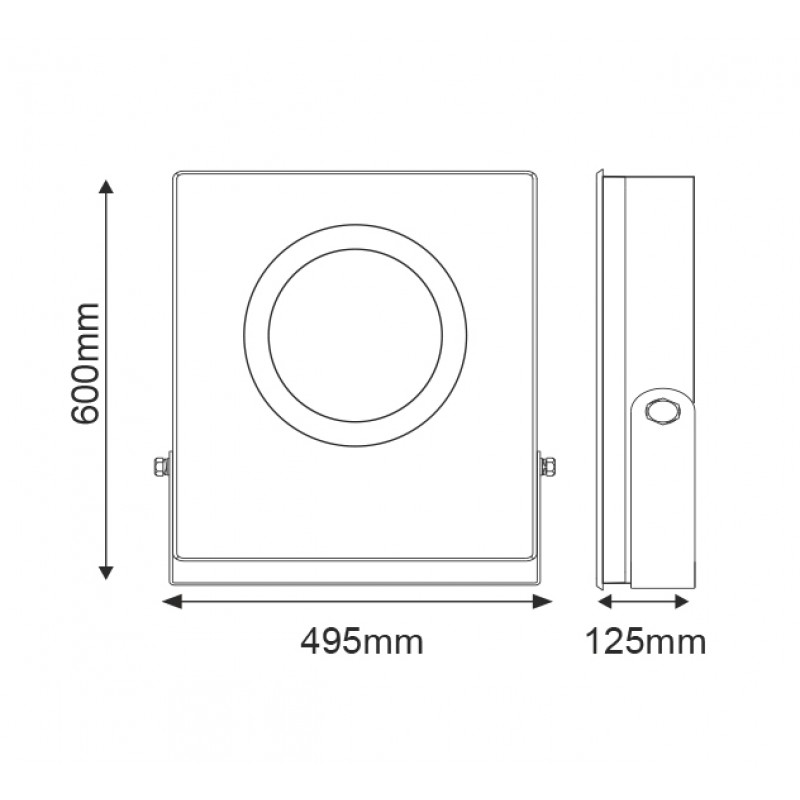LED SMD FLOOD LUMINAIRE 500W 5000K 45000Lm 230V PF>0.95 IP66 LST50050