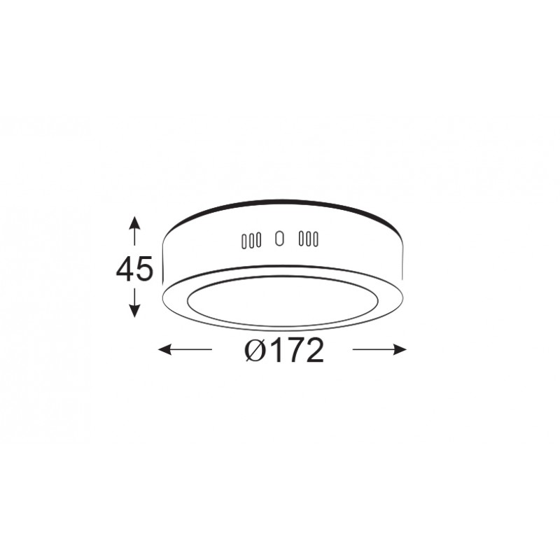 LED Panel Recessed ROUND 14W 4.000K ALPI1440RNM