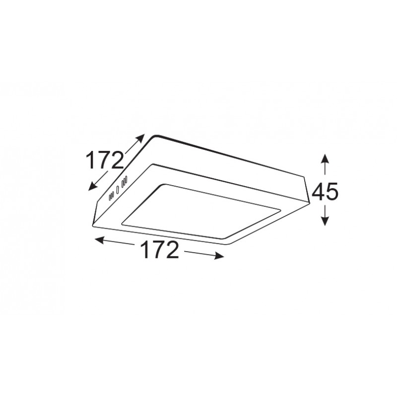 LED Panel Surf. Square 14W 4.000K 1120Lm 230V 172mm Ra80 ALPI1440S