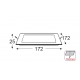 LED Panel Reces.Square 14W 3.000K 1080Lm 230V 172mm Ra80 DELFI1430S