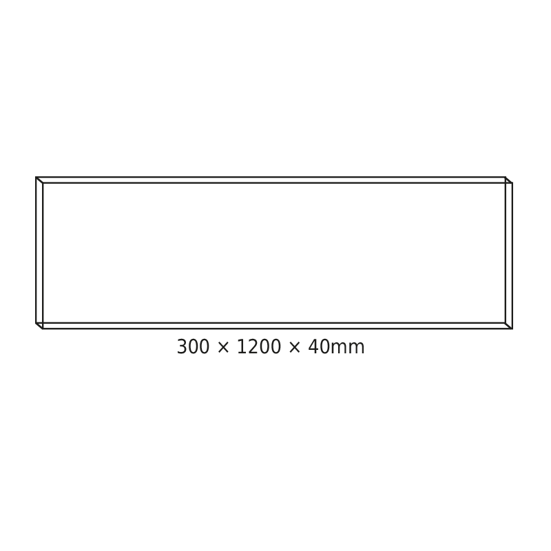CEILING ALUM FRAME 30x120x4cm FOR PILO LED PANELS (NO SCREWS) FR301204