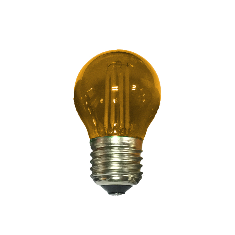 E27 ORANGE GLASS BALL 4W 230V AC 390LM LED COG GLAMO4WWO
