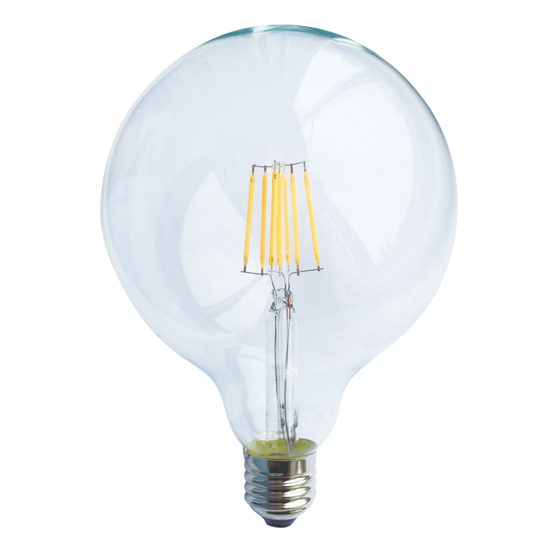 LED FILAMENT E27 G125 DIM 6W 4000K 230V AC 700LM RA80 GLOBE1256NWDIM