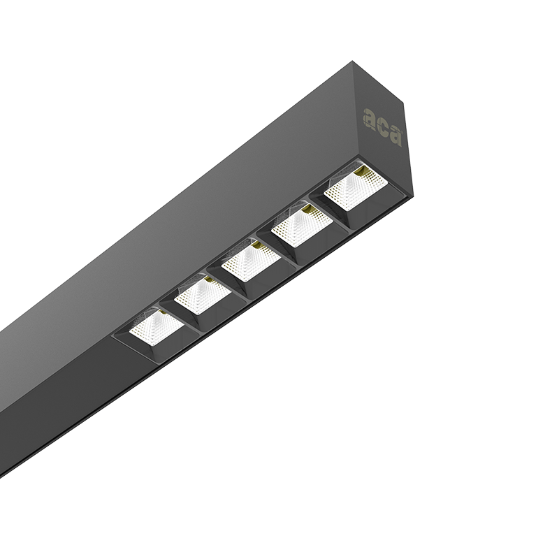 AISH BLACK ALUMINUM PROFILE WITH OPAL COVER 2.5m/pc P240C