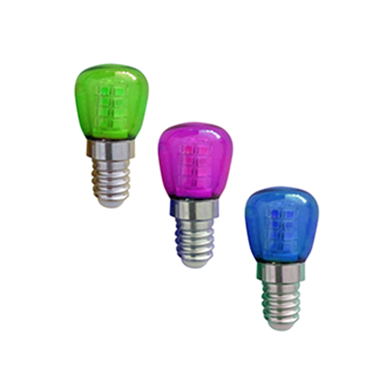 E14 LED 1W PURPLE-BLUE-GREEN 230V AC 60Lm 2835SMD Ra80 3PCS-PACK ST26PBGP