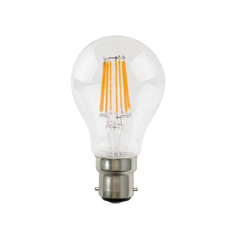 B22 A60 8W 2700K 230V AC 890LM LED COG VINTA8WW22
