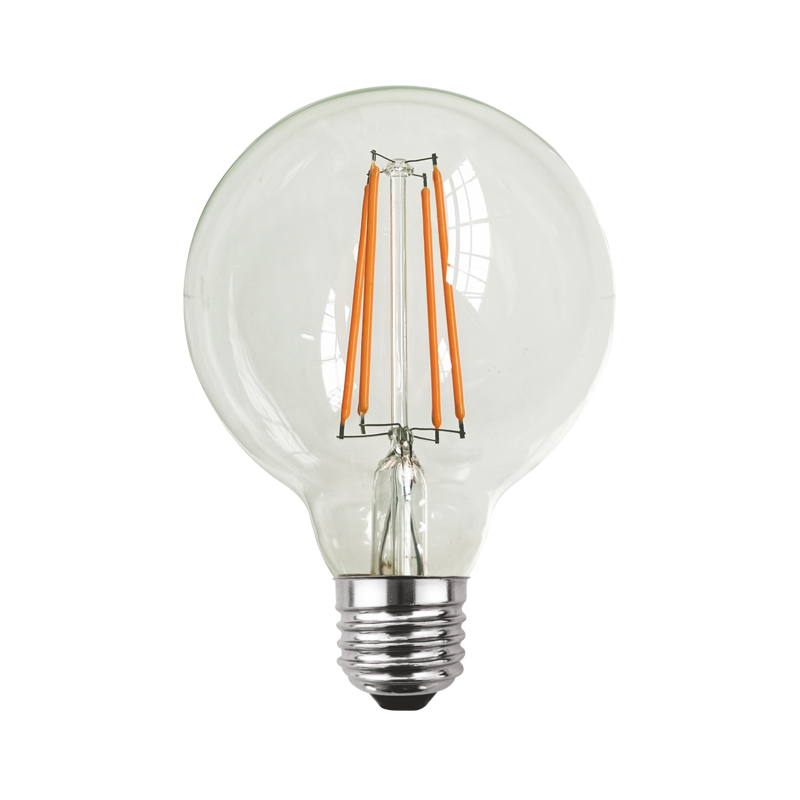 LED FILAMENT E27 G95 8W 4000K 230V AC 900LM RA80 GLOBE958NW