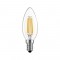 LED FILAMENT E14 CANDLE 6.5W 4000K 230V AC 820LM RA80 DECO65NW