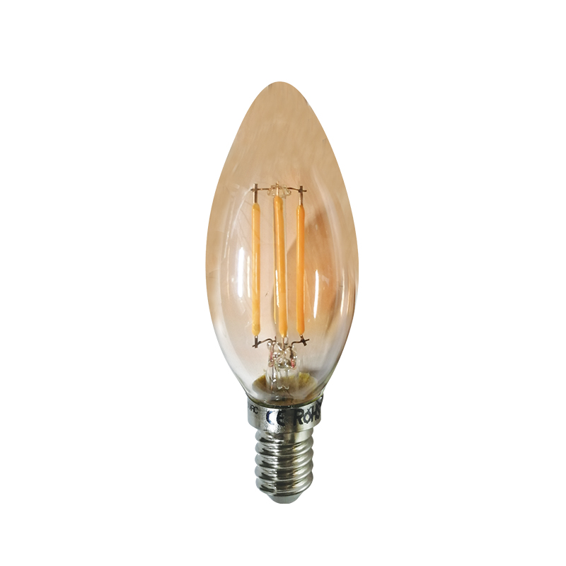 LED FILAMENT E14 CANDLE AMBER DIM 4W 2700K 230V AC 390LM RA80 DECO4WWDIMAM