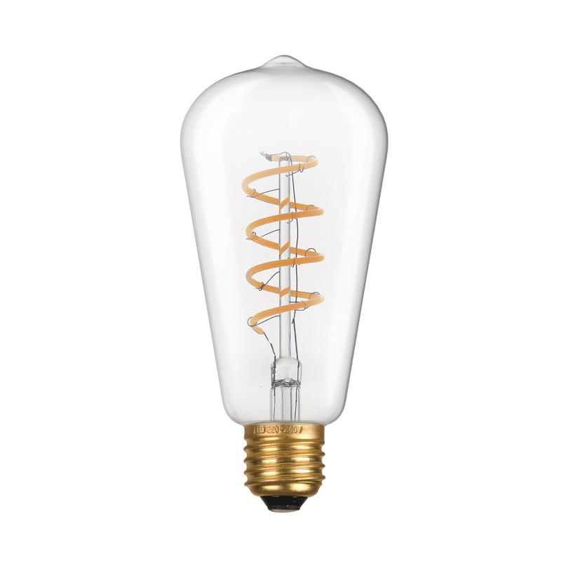 LED E27 ST64 6W 2700K 230V AC 300° 500LM RA80 EDIS6SWW