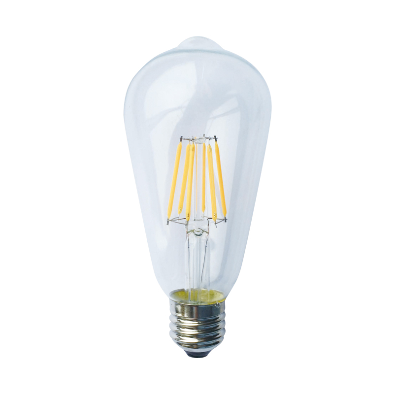 LED FILAMENT E27 ST64 8W 2700K 230V AC 890LM RA80 EDIS8WW