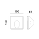 ^GYPSUM TRIMLESS STEP LUMINAIRE MAVIS MR11 12V G8004MR