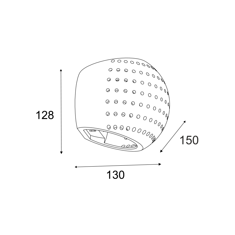 ^GYPSUM WALL LUMINAIRE 1XG9 IBON H Φ15x13x12,8CM G85321W ^GYPSUM WALL LUMINAIRE 1XG9 IBON H Φ15x13x12,8CM G85321W
